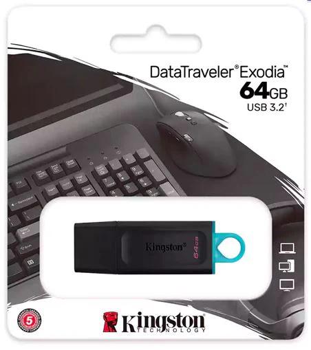 فلاشة Kingston 64GB USB 3.2 DataTraveler - View 1