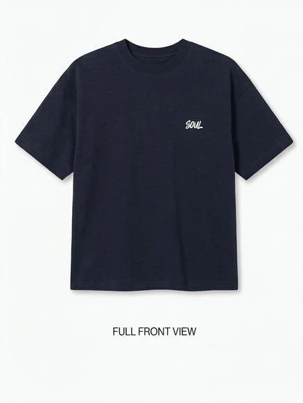 NAVY BLUE SOUL T SHIRT