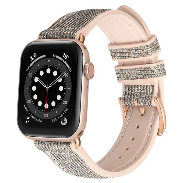 سوار Sparkle Hybrid Gold لساعة Apple Watch (42/44/45/46/49 مم)