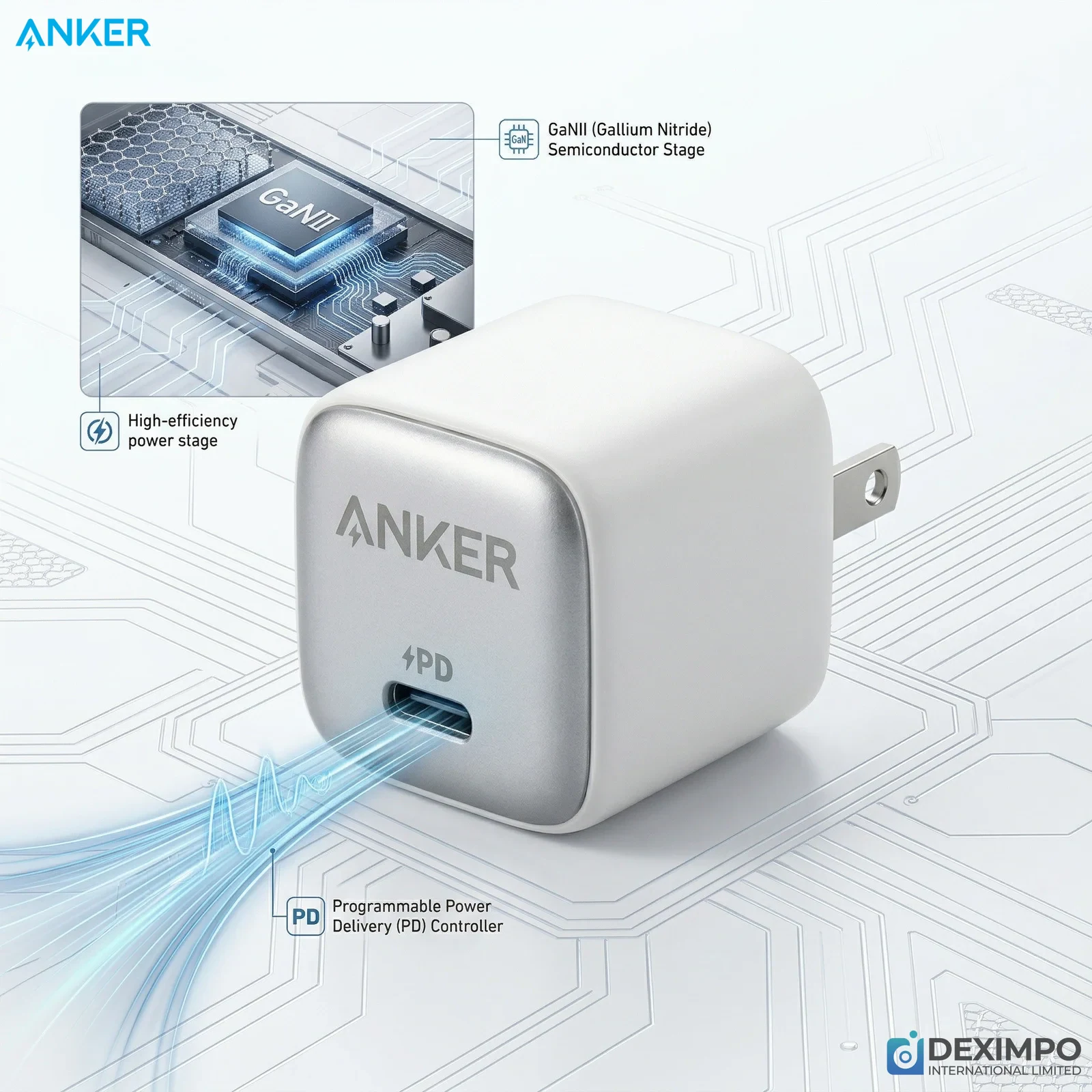 ANKER Zolo A2696 35W GaN USB-C Fast Charger