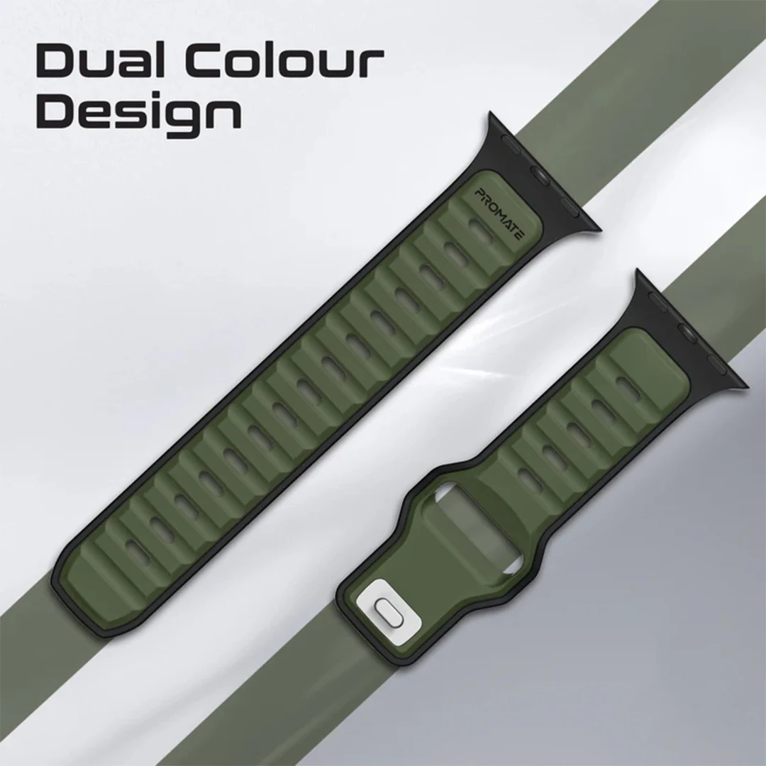 2-in-1 Silicone Watch Strap for Apple Watch (42mm/44mm/45mm/46mm/49mm)