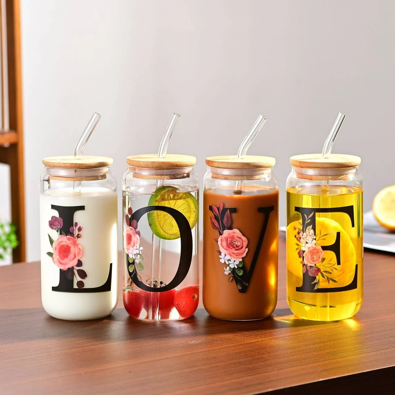 Set Glass Mug ( LOVE )