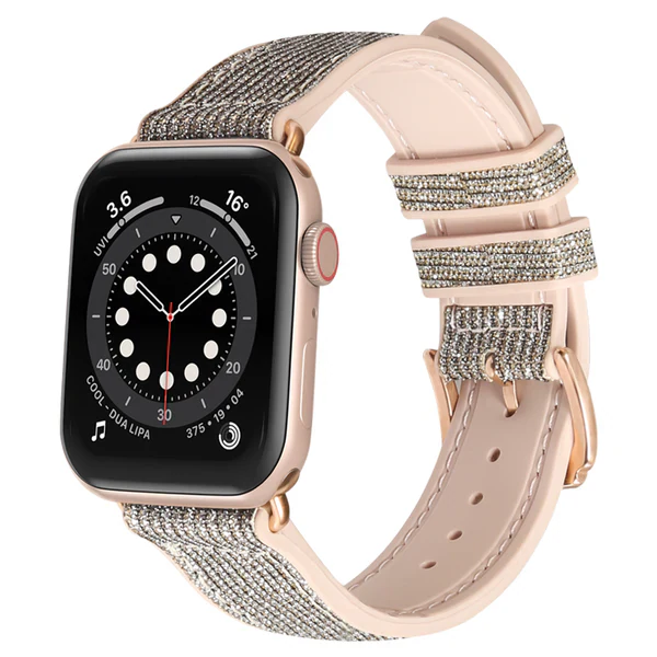 Sparkle Hybrid Gold Strap for Apple Watch (42mm/44mm/45mm/46mm/49mm)