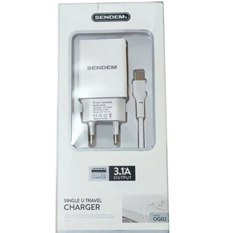 Sendem OG02 Fast Charger with USB-C Cable